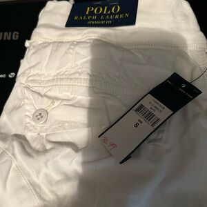 White polo Ralph Lawrence double lining pants